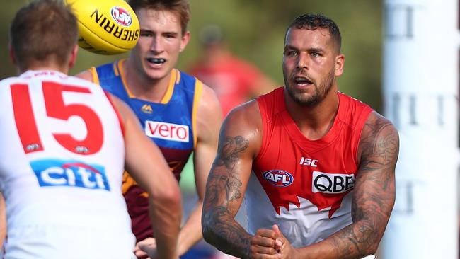 Lance Franklin had a day out against the Lions. Picture: Getty Images