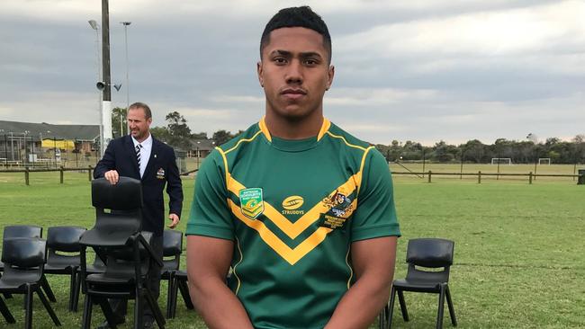 Marsden State High School student Tesi Niu who has been signed by the Broncos.