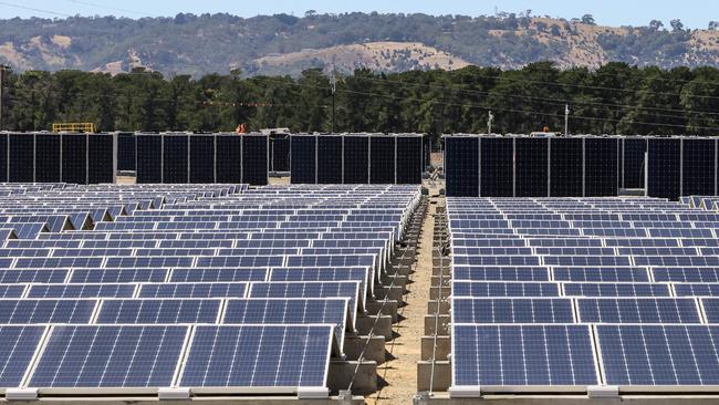 Australia’s solar energy surge has hurt AGL and Origin shares. Picture: Russell Millard