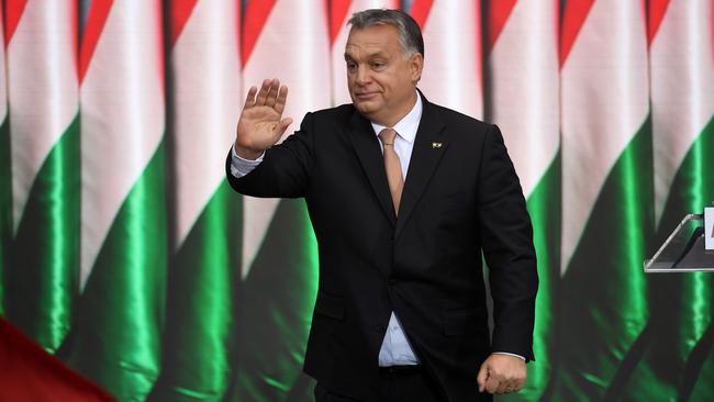 Viktor Orban has accused some EU countries of turning longstanding “rule of law” ­debates into a political and ideological weapon. Picture: AFP