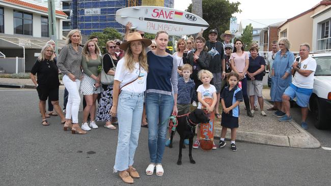 Palm Beach residents and locals angry at the building in the suburb. They say their property values are being affected. Picture Glenn Hampson