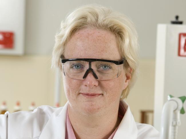 University of Newcastle toxicologist Alison Jones in her laboratory on campus in Newcastle, who works to stay ahead of designer drug chemists.