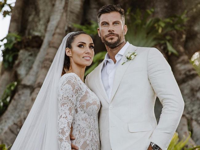 Sam and Snezana on their wedding day.