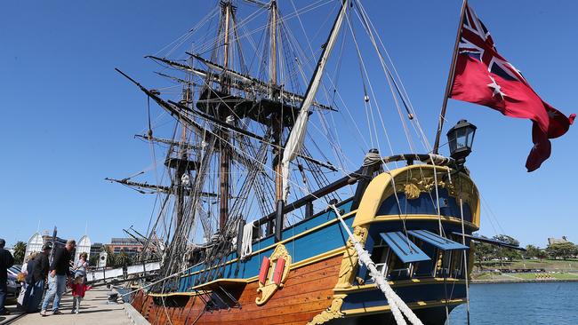 Replica of Captain Cook’s Endeavour tall ship sets sail in Geelong’s ...