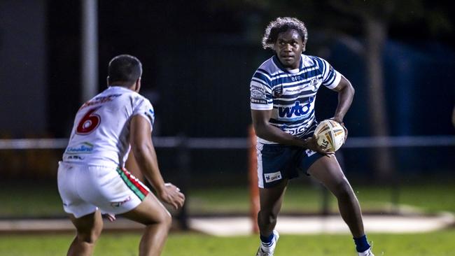 Antonio James playing for the Darwin Brothers in the 2024 NRL NT season. Picture: NRL NT / Patch Clapp