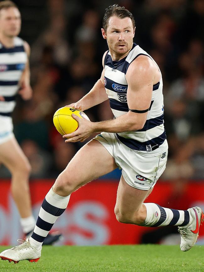 Patrick Dangerfield of the Cats in action. Picture: Getty Images