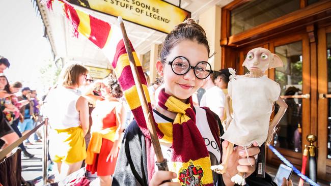 Lily-Rose Petito, 11, from Point Cook, arrived at 6.30am. Picture: Nicole Cleary
