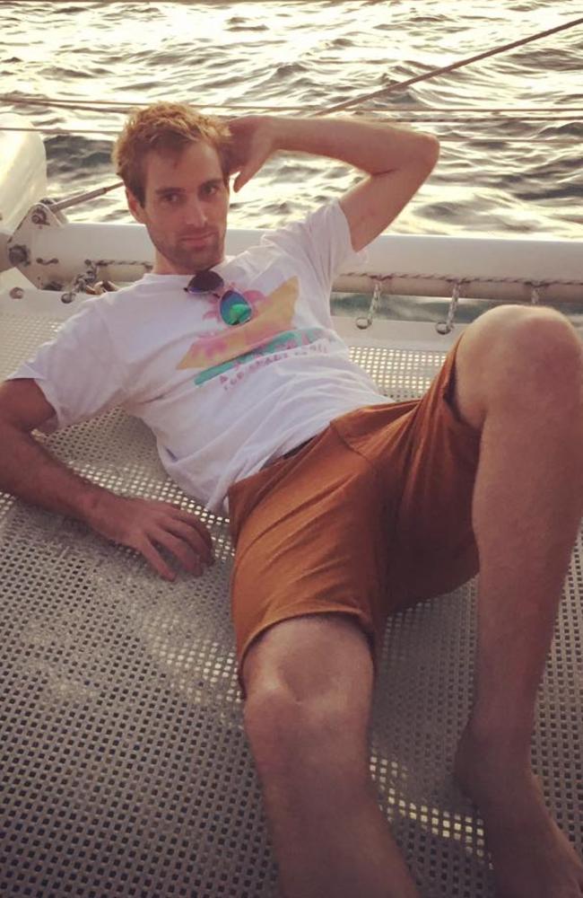 But he also knows how to relax. He does that by reclining seductively on a boat. Picture: Facebook