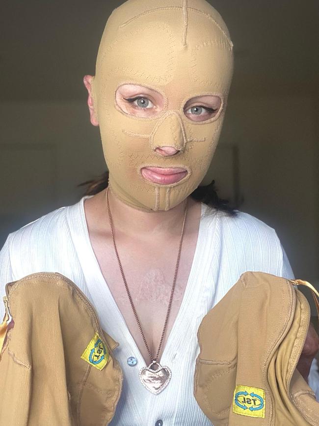 White Island survivor Stephanie Browitt has shared her recovery journey, as she heals from horrific burns, and is now preparing to remove her final face mask. Source: Instagram