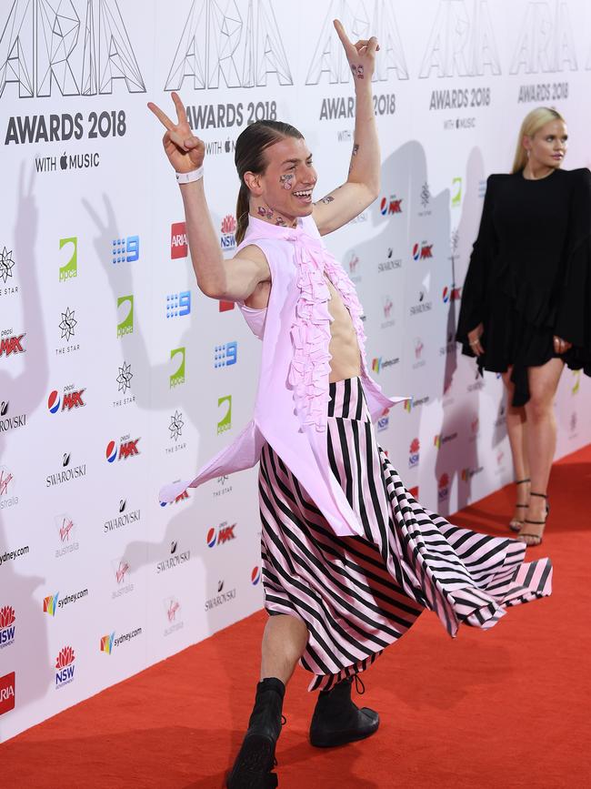 Rockin’ up to the ARIAs like... Picture: AAP