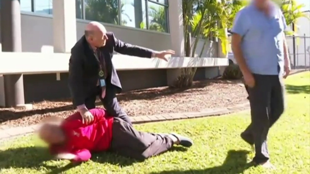 Qld detective stops media conference to make a tackle | Sky News Australia