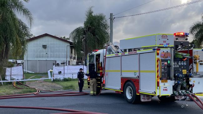 Multiple inured in structure fire in Sarina near Mackay. Photo: Fergus Gregg