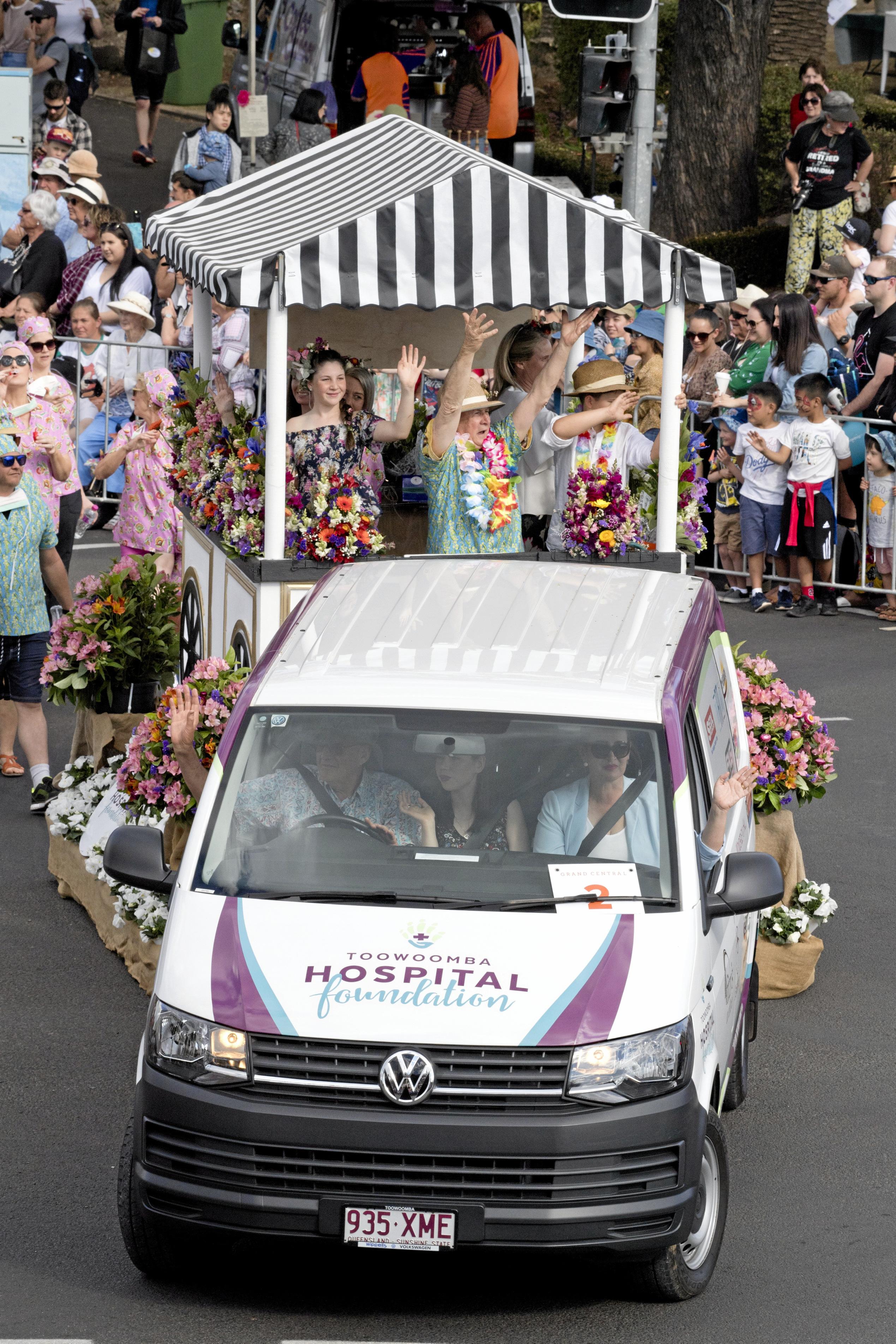 Toowoomba Hospital Foundation float. 2019 Grand Central Floral Parade. Saturday, 21st Sep, 2019.