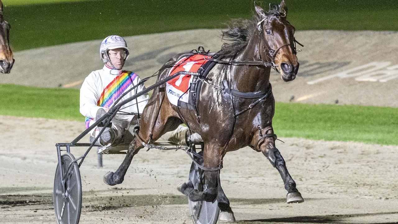 Race 10: Tabcorp Park, Saturday 14-5-2022  APG Vic Gold Bullion (3yo Fillies) Final (Group 1)  Winner: Just Hope (1)  Trainer: Russell Jack; Driver: Nathan Jack  Race Distance: 1,720 metres, Mile Rate: 1.54.4  photography: Stuart McCormick