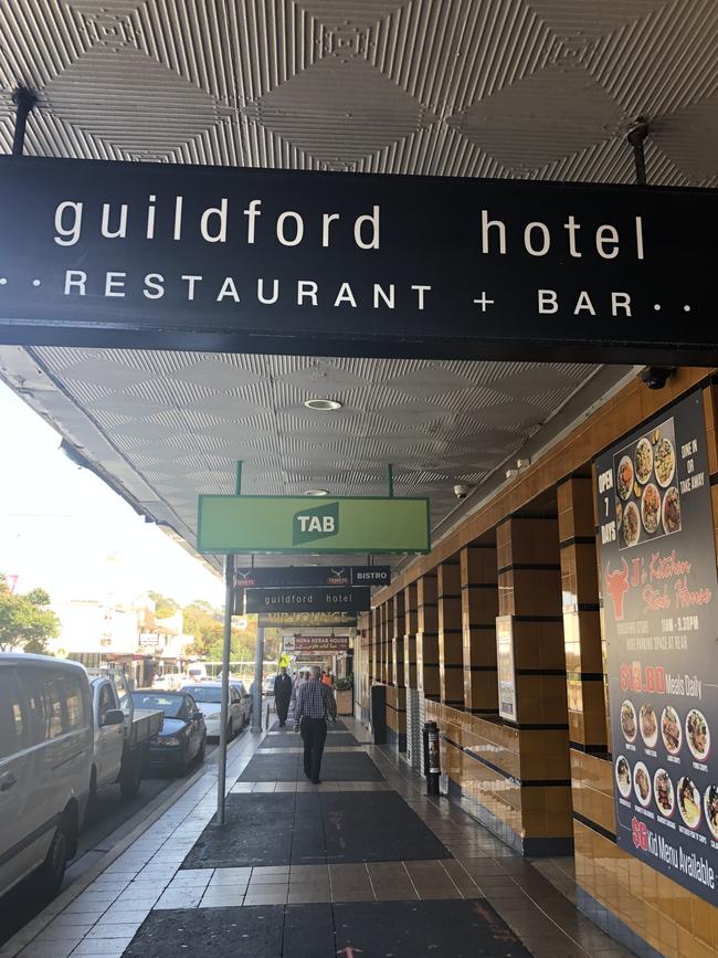 The Guildford Hotel where Samisoni Mafuadaimi got drunk before bashing his partner.