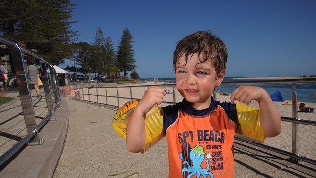 Michael Sideris likes the look of the new Bulcock Beach boardwalk in 2009.