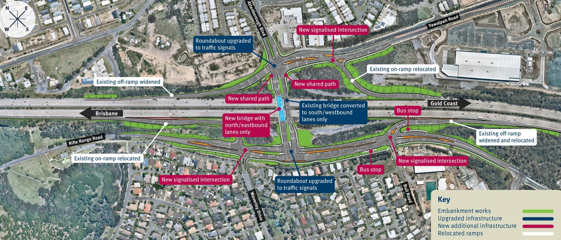 Gold Coast M1 Exit 41 Yatala and 49 Pimpama: Upgrade designs revealed ...