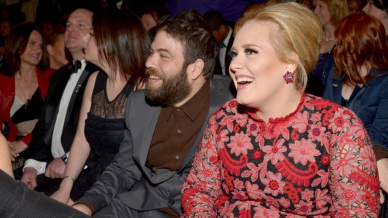 Adele (R) and Simon Konecki at the 2013 Grammys. Picture: Lester Cohen/WireImage