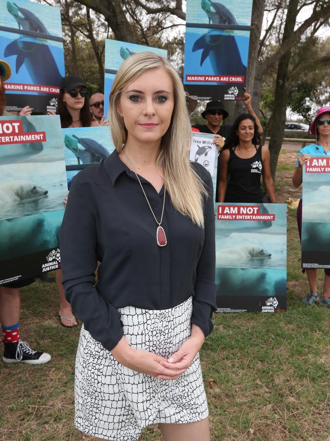 NSW MLC Emma Hurst of the Animal Justice Party on the Gold Coast. Picture: Mike Batterham