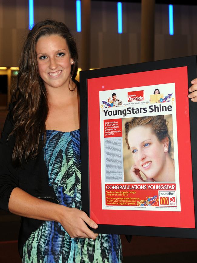 Brittany Elmslie as a Quest Community Newspapers Sports Star winner 