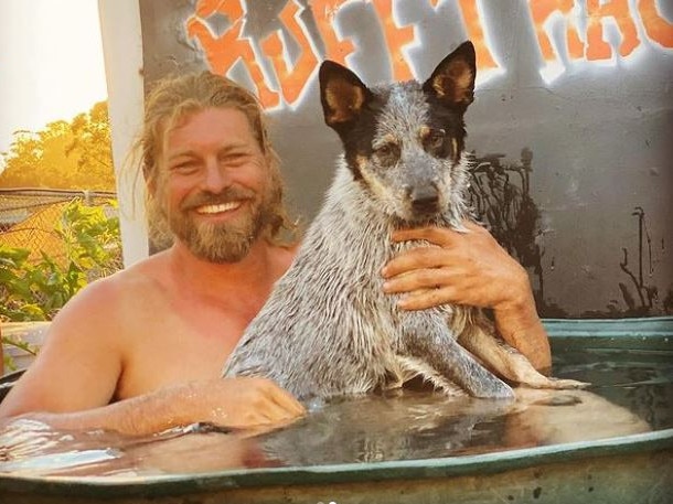 While he’s still got his trademark long, blonde locks - he’s now grown an impressive beard to match. Picture: Instagram/farmerdavek9m8