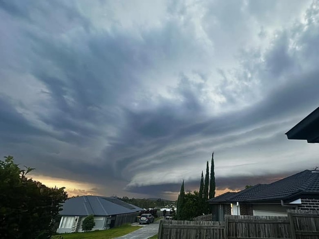 Storm approaching Ripley at 6:30pm. Picture: Madeline Elise Kewming