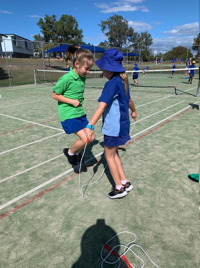 Tannum Sands state schools students skipping their way to raising more than $28,000 for Jump Rope for Heart, the highest total nationally this year.