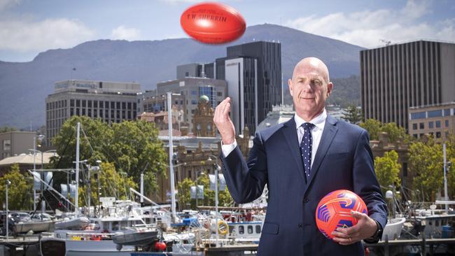 Tasmanian Premier Peter Gutwein who is pushing for Tasmania to be represented in the AFL and A- League. Picture Chris Kidd