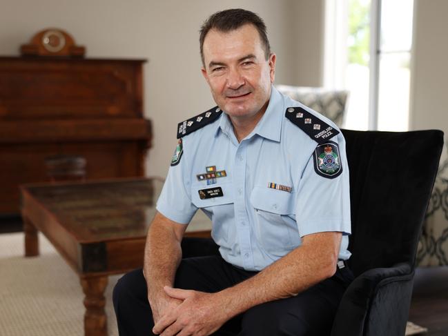 Police inspector Owen Hortz is one of the first to be vaccinated. Picture: Peter Wallis