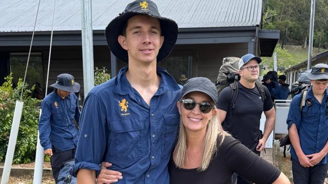 Luca Bennett with his mum Michelle.