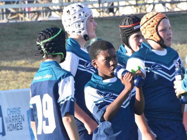 Rockhampton District Secondary Schools Rugby League grand finals, Year 7C, St Brendan’s College versus Heights College, Browne Park, September 7, 2022.