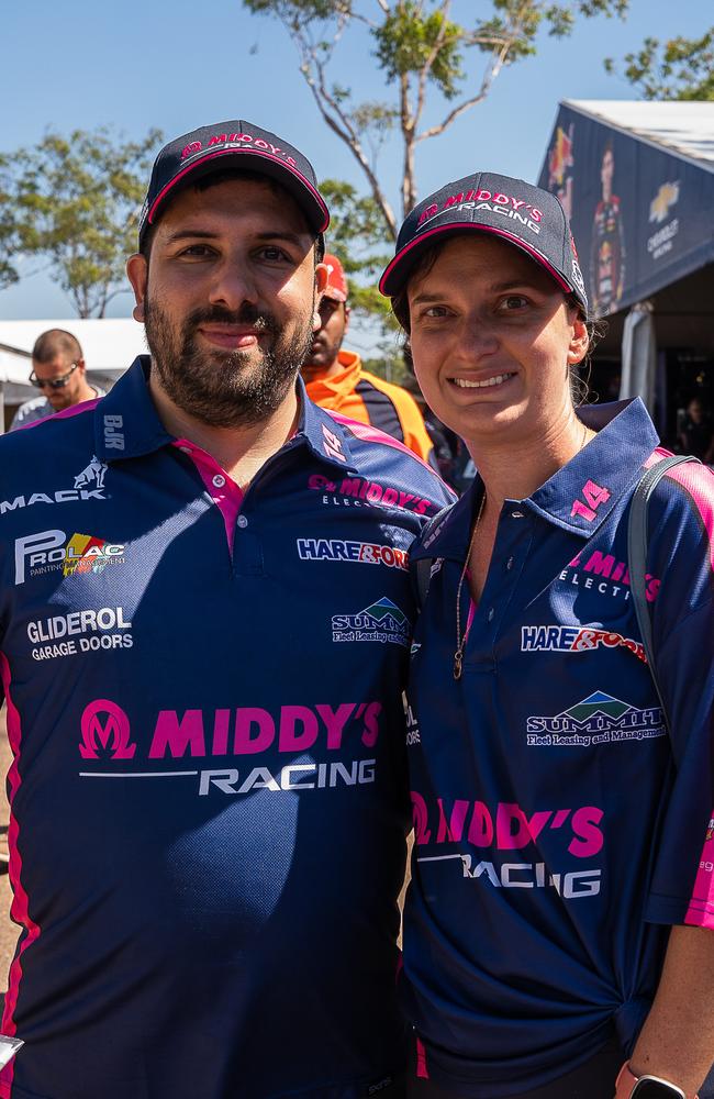 Jarryd Sullivan and Amy Mckay at the 2023 Darwin Supercars. Picture: Pema Tamang Pakhrin