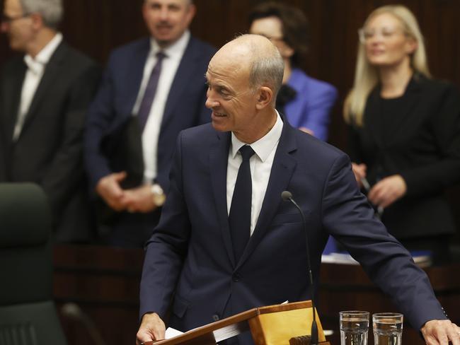 Treasurer Guy Barnett delivers the 2025 Tasmanian state budget.  Picture: Nikki Davis-Jones