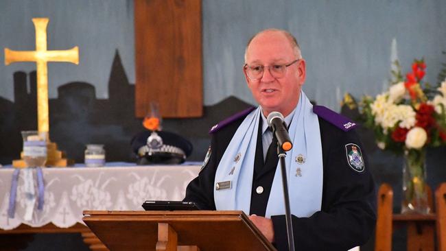 Queensland Police Service Chaplain Glenn Louttit at the Ingham Holy Trinity Anglican Church in Hinchinbrook Shire on Friday. Picture: Cameron Bates