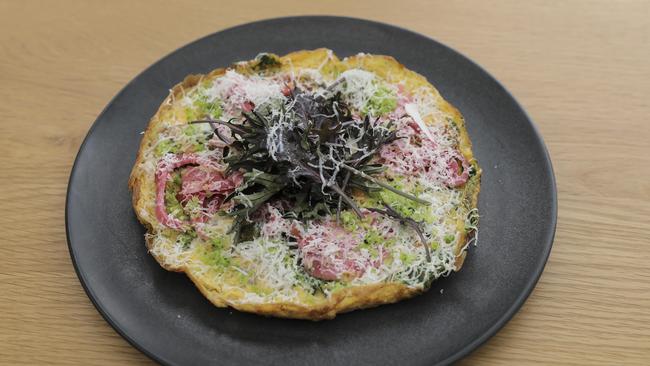 The evergreen omelette on the breakfast menu at Industry Beans. Picture: Mark Cranitch.