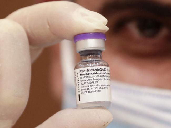 A medic prepares a dose of the COVID-19 Pfizer/BioNTech vaccine. Picture: Anwar Amro/AFP