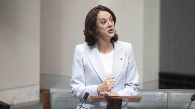 Independent Dr Sophie Scamps making her maiden speech to parliament on August 1. Picture: NCA NewsWire / Gary Ramage