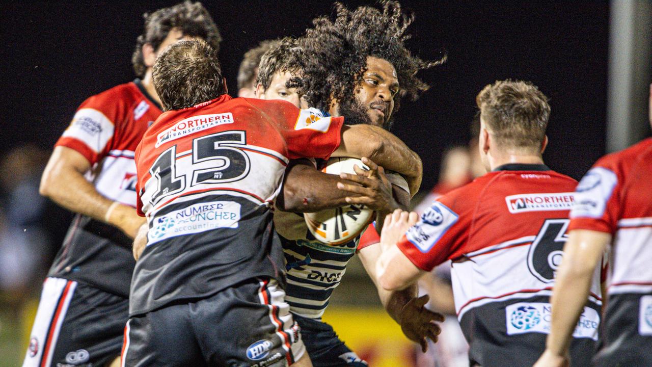 Caleb Niki as the Darwin Brothers take on the Litchfield Bears in the 2023 NRL NT prelim final. Picture: Pema Tamang Pakhrin