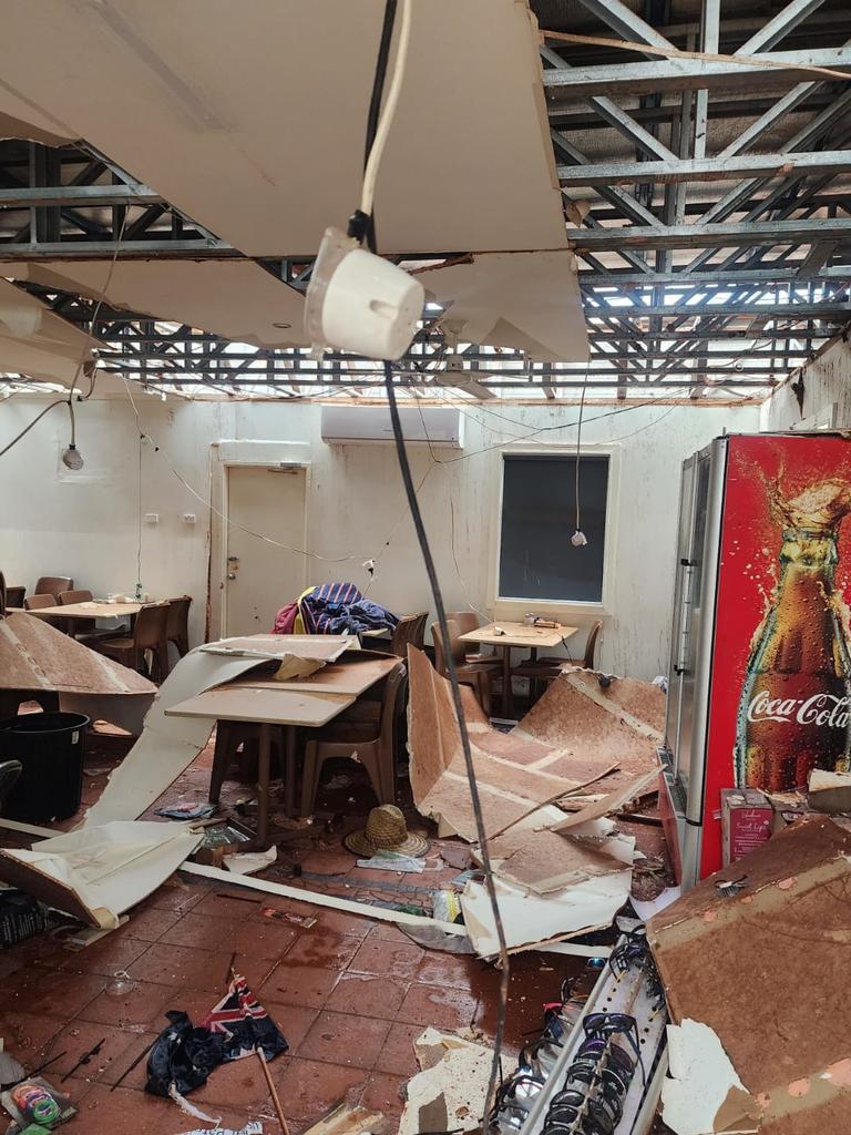 Damage caused to the Pardoo Roadhouse after it was smashed by cat 5 TC Ilsa. Picture: Facebook