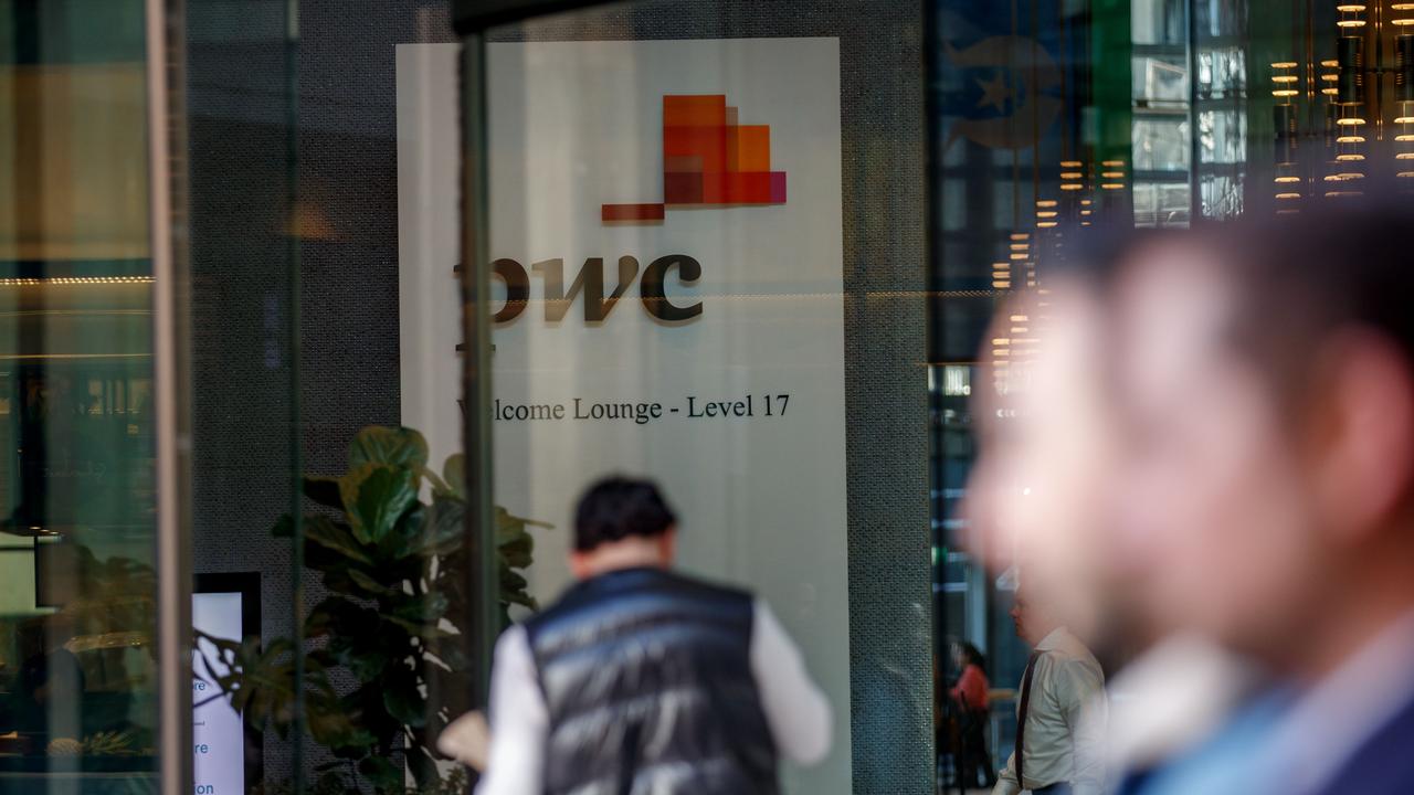 The entrance to the PwC offices in Barangaroo. Picture: NCA NewsWire / Nikki Short