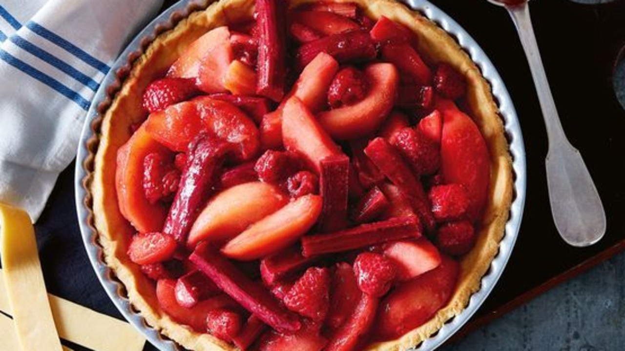 Throw some raspberries, rhubarb and apple into the slow cooker. Picture: Supplied