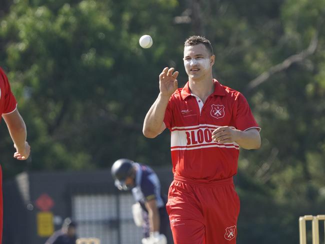 Springvale South bowler Kyle Martin. Picture: Valeriu Campan