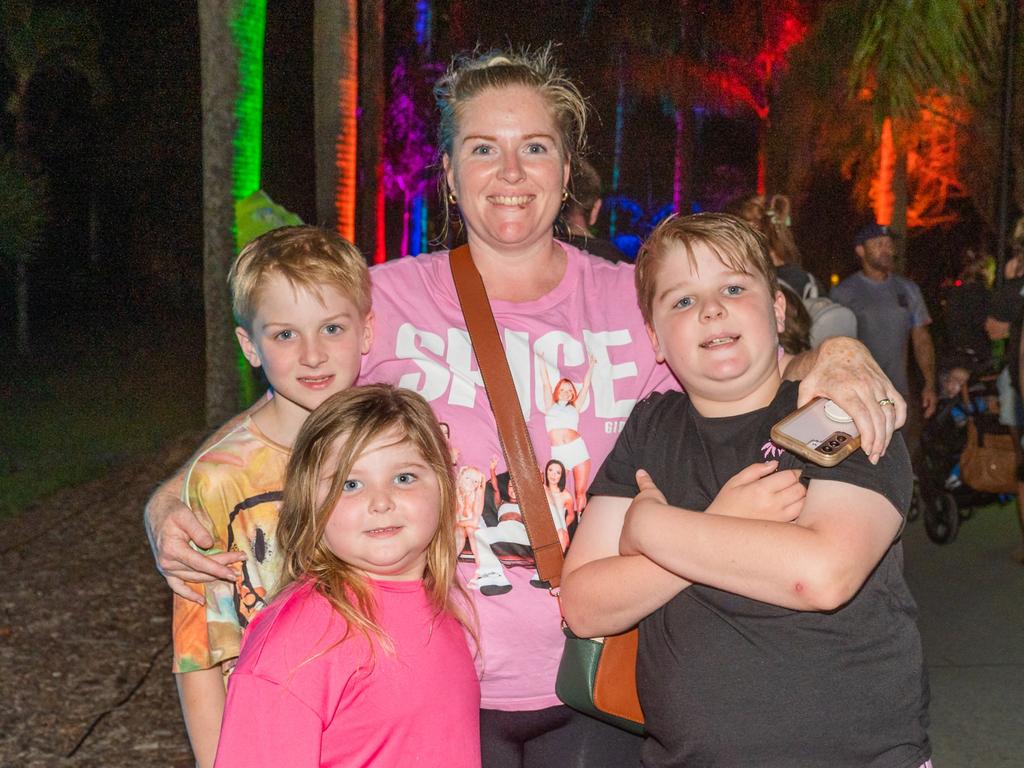 Caleb, Brianna, Shartay and Jonah Parry at Daly Bay Illuminate Queens Park Goldsmith Street, East Mackay Thursday 5 October 2023 Picture:Michaela Harlow