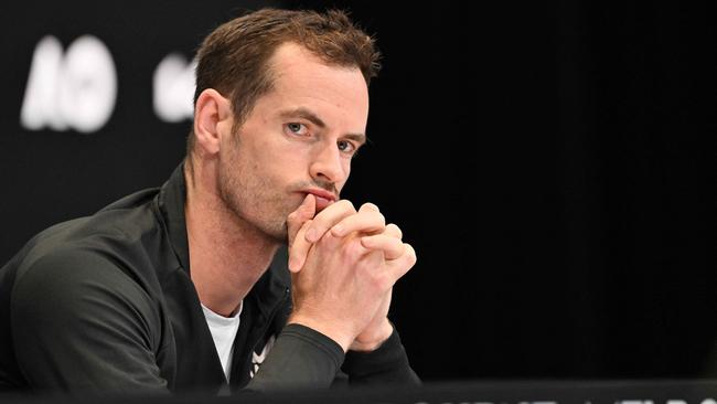 Britain's Andy Murray speaks to media after what may have been his last Australian Open match ever. Picture: Saeed Khan / AFP