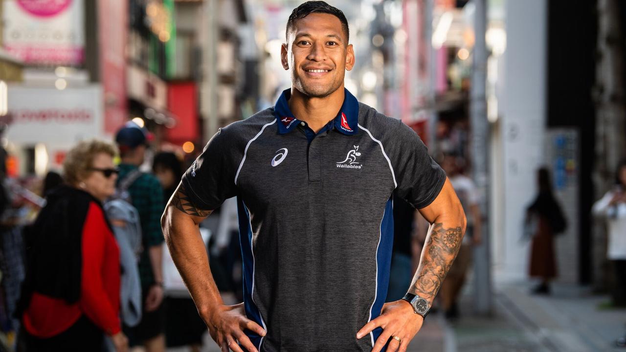 Israel Folau in the streets of Tokyo. Photo: Stuart Walmsley/Rugby Australia Media