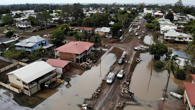 The township of Coraki, south of Lismore after being hit by flood water. Photo: Toby Zerna.