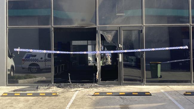 A blaze that tore through a Truganina gym is being treated as suspicious.