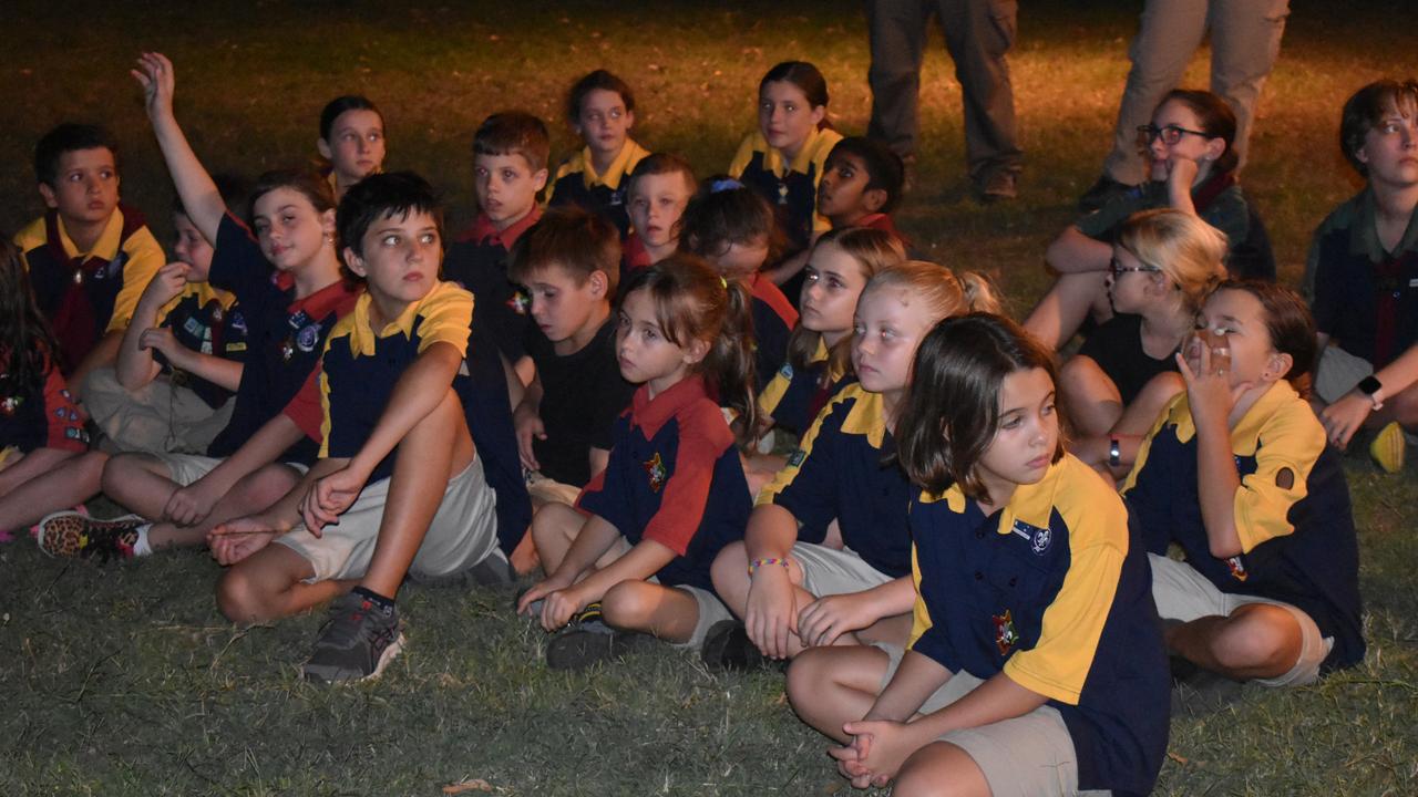 Rockhampton police officers and fire crews visited the Mount Archer Scout Group on Wednesday March 3, 2021. Photos: Vanessa Jarrett