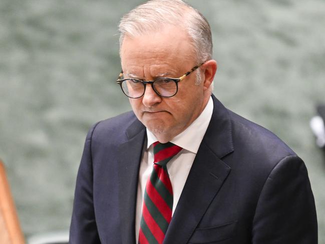 Prime Minister Anthony Albanese during Question Time at Parliament House in Canberra on February 13. Picture: NewsWire / Martin Ollman