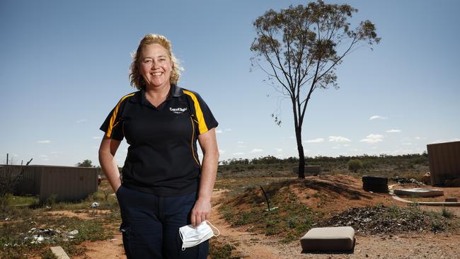 CareFlight nurse Melissa Price is a much-loved figure in Wilcannia. Picture: Chris Pavlich